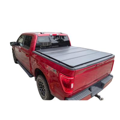 China Modern Triple Truck Tonneau Waterproofust-Resistant Box Lid Pocket For 4x4 Ford F150 2015-2022 for sale