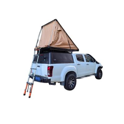 China Stylish 4x4 Car Offroad Rooftop Tent Top Tent With Ladder Truck Rooftop Sunscreen Rain Cover Folding Camping Tent for sale