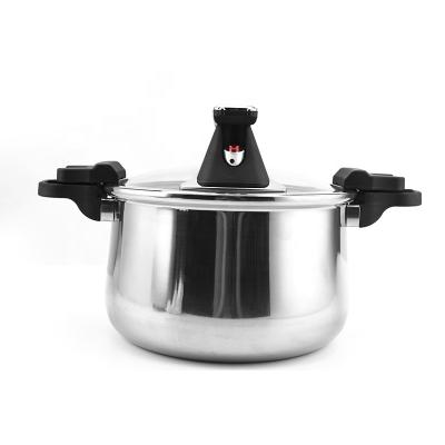 China 304 Micro Stainless Steel Three Layer Non Stocked Pressure Pot Stick Casserole Cookware With Pot Cover for sale