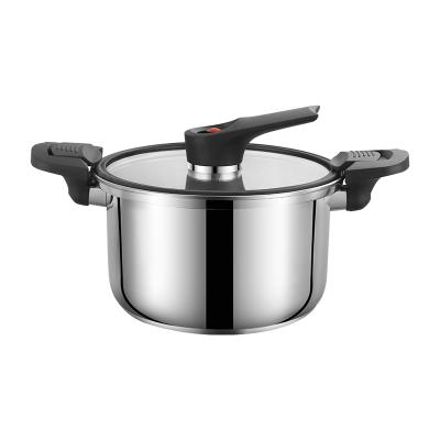 China 2022 Sustainable Hot Trends Vacuum Stew Soup And Stock Pots With Lid Lock Bottom Stainless Steel Pressure Cooker for sale