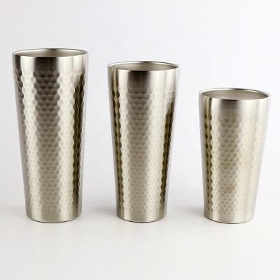 China Viable Factory Wholesale Coffee Juice Double Wall Heat Insulation Hammered Stainless Steel Drinkware Hammer Household Mug zu verkaufen