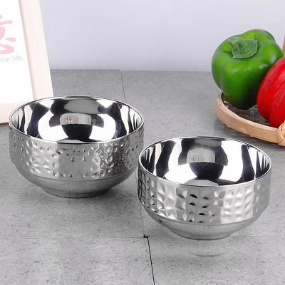 China Sustainable Kitchen Accessories Round Pellet Stainless Steel Bowl Tableware Anti-scalding Bowl zu verkaufen