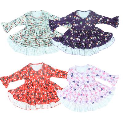 China Washable toddler girl dress is perfect for girls to wear the long sleeve floral dresses in fall for sale