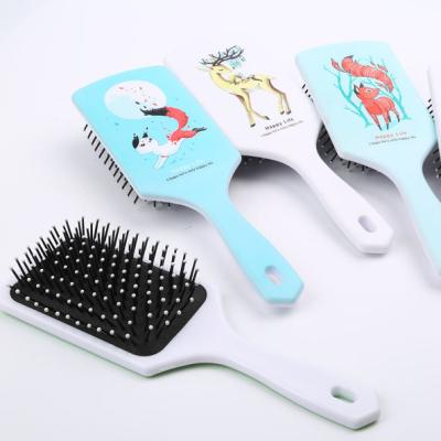 China Blue or White Fox and Deer Comb Massage Scalp Hair Brush Private Label Waterproof Eco-Friendly Material Hair Brushes for Women for sale