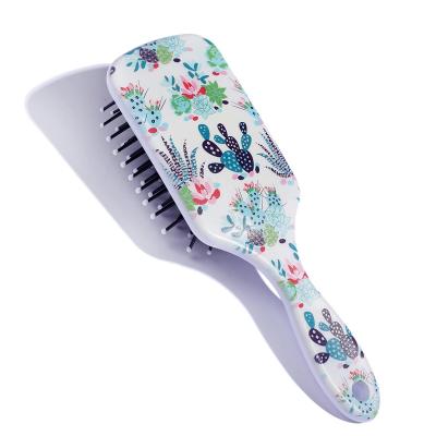 China Waterproof Printing Flowers Hair Brush Manufacturer Custom Women Mini Size Massage Hair Brush For Kids As Gift Multi Design Customize for sale