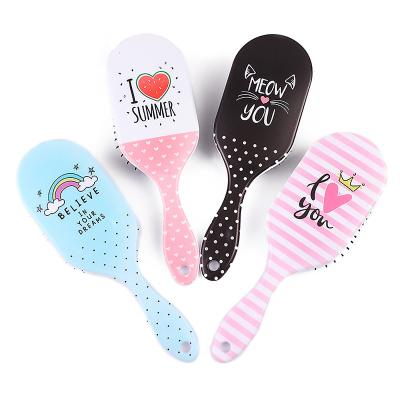 China Personalized Hair Brush Waterproof Private Cute Logo Plastic Hair Brush And Cartoon Pattern For Children Gift Women Comb for sale