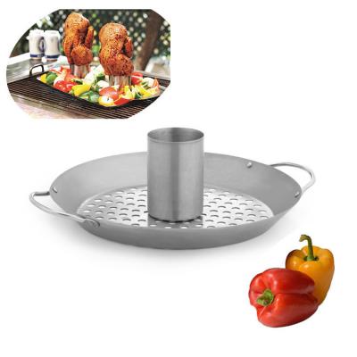 China BBQ Tools BBQ Grill Chicken Rotisserie Stainless Steel Beer Can Chicken Rotisserie Easily Cleaned Accessory Rotisserie Can for sale