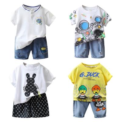 China Wholesale Anti-Shrink Summer Kids Clothes Stylish Baby Boy Clothing Sets Cotton Cooked For Children for sale