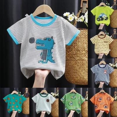 China Wholesale Kids Summer Anti Shrink Clothes Short Sleeve Baby T-shirt Boys Clothing Set Denim Pants Cartoon Suit Boy Set Pie 50 - 149 for sale