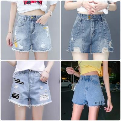 China Anti-wrinkle 2023 new summer sexy plus casual pants bar performance dress girl low rise shorts women's denim shorts jeans for woman for sale