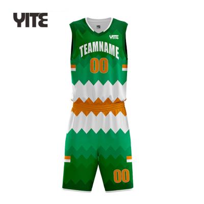 China Latest Design Breathable Basketball Uniform Full Sublimation Printing Basketball Jersey for sale