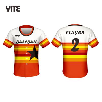 China YITE OEM Antibacterial Quick Dry Custom Make Baseball Jersey Baseball Wears Baseball Wear for sale