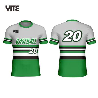 China YITE Youth Baseball Tank Tops Antibacterial High Quality Custom Made Baseball T-shirt Tank Top for sale