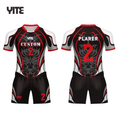 China YITE Breathable Custom Rugby Suppliers Youth Rugby Uniforms Singlet Rugby Uniform for sale