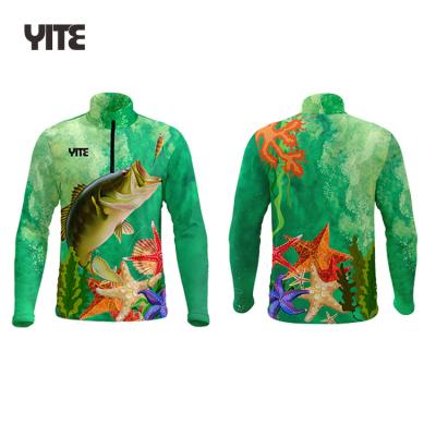 China 2021 YITE Shirts Antibacterial Popular Fishing Custom Fishing Shirt for sale