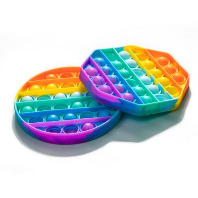 China Push Bubble Pad Snap Rainbow Chessboard Squeeze Eco-friendly Material Toys for sale