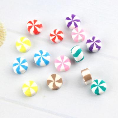 China Jewelry Making New Wholesale Handmade Lowercase Letter DIY Flat Polymer Clay Beads Bulk for sale