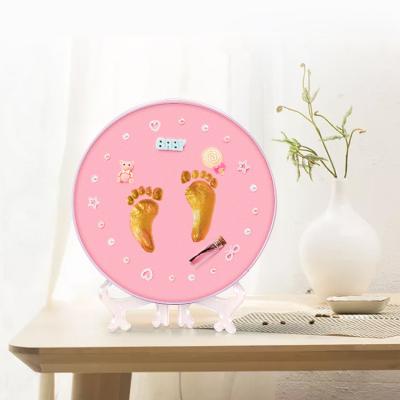 China Newborn Infants Baby Handprint Photo Frame Diy Safe Non-Toxic Mud Clay for sale