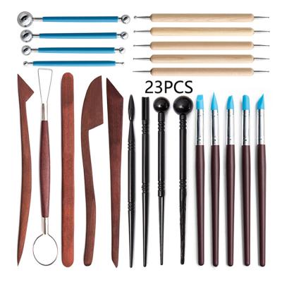 China 23 Pcs Pottery Clay Tools Ceramic Carving Sculpture Set Polymer Eco - Friendly for sale