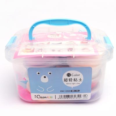 China Bouncing 12 Colors Container China Supplier Hot Sale Toys Popular Air Dry Clay Kit for sale