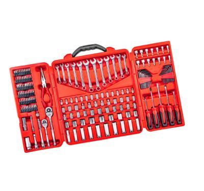 China Make Hole Professional 190 Piece DIY Tool Box Kit 1/4 Drive Socket Set 3/8 Inch, Inch/Metric, 6 12 Point, Screwdriver, Hex Wrench for sale