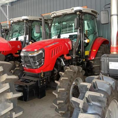 China Factory prices for Farms 110HP 4WD Yto Engine Agricultural Tractor with cab, tool box, parts, and rotary tiller etc. implements for sale