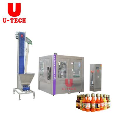 China Food U Technology Fully Automatic High Speed ​​Liquid Ketchup Honey Spicy Piston Chili Paste Tomato Peanut Sauce Filling Machine for sale