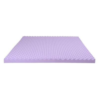 China Massage Compressed Thin Eggcrate Lavender Memory Foam Mattress Topper For Hotel for sale