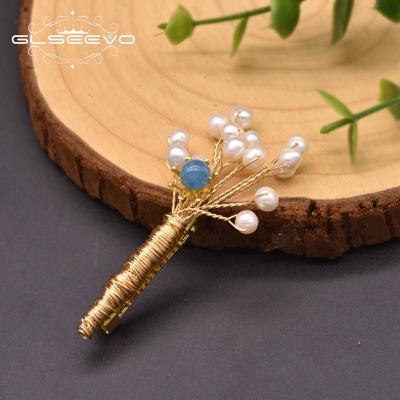 China ALLOY Vintage Brooch Pin For Women Wedding Natural Handmade Luxury Water Pearl Brooch for sale