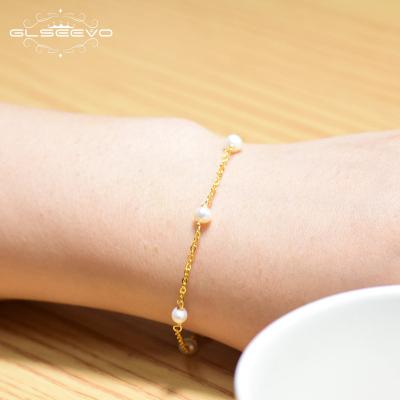 China CLASSIC 925 Sterling Silver Bracelet For Women Gift Natural Freshwater Pearl Bracelet Jewelry Accessories for sale