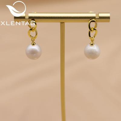 China Fashion 925 Sterling Silver Ethnic Graceful Freshwater Pearl Dangling Earrings Natural for sale