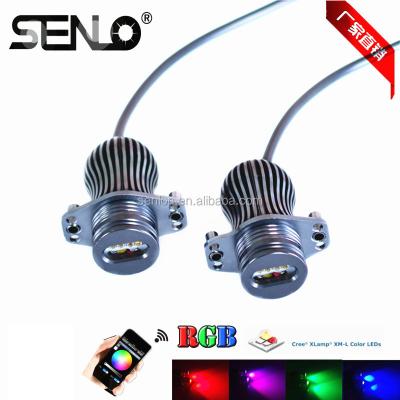 China Energy-saving.long life error free multi colors changing wifi rgb led angel eye e90 e91 20w 1200LM rgbw led marker 12v 24v canbus for BMW e90 e91 e93 for sale