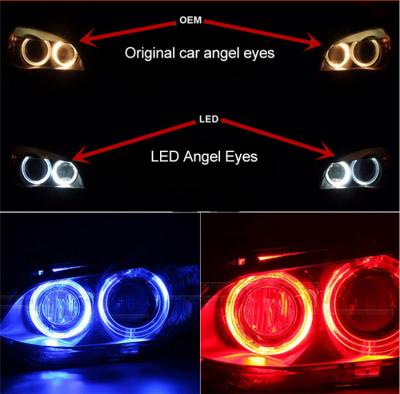 China 100%manufacturer No LED angel eyes E39 E38 E60 E61 E87 E65 E66 90w 12v error free HID white canbus headlight for 5 BM W series led marker for sale