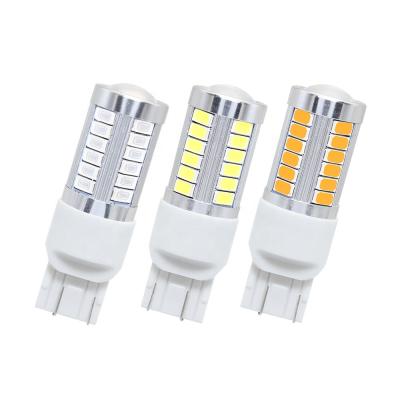 China 2PCS Backup Light T20 580 7443 LED 5630 5730 SMD 33LEDs 12V DRL Car Fog Light Tail Brake Bulb Signal Lamp Auto Reverse Lights for sale