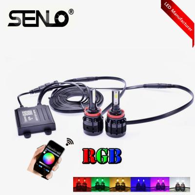 China 100%manufacturer 2018 new wifi RGB led fog light for car lamp colors changing HB1 HB3 HB4 HB5 H4 H7 H8 H11 9004 9005 9006 5202 H16 psx26w p13 for sale