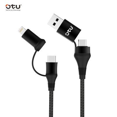 China MP3/MP4 player OFF new usb data cables 4in1 fast caable type-c DL-13F to type-c/lightning usb to type-c charger/lighting fast charging for sale