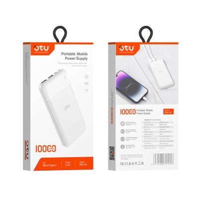 China Fast Charging Support OUT OF PB-101 10000mah Fast Charging Multi Ports Travel Portable Outdoor Usb Cell Mobile Phone Power Bank for sale