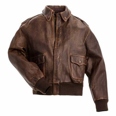 China Cheap Fashionable Mens Breathable Vintage Flight Leather Bomber Jacket for sale