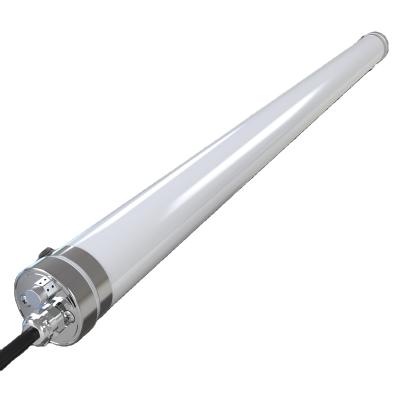 China PC/PMMA+304s ShineLong 0.6m 1.2m 1.5m Tri-proof Round LED Batten Light IP69K For Livestock Farms Dimming for sale