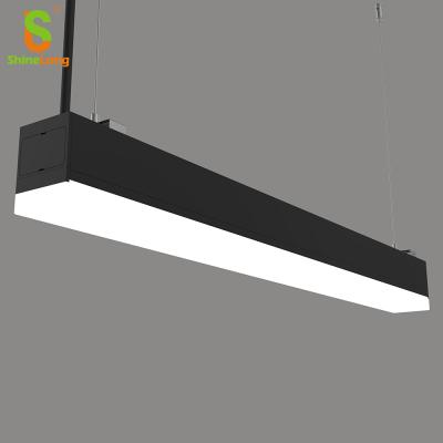 China Modern ShineLongLight Through Non-dim Aluminum Pendant Bar Led Linear Lighting Hanging Linear Led Light for sale