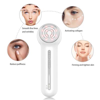 China Anti-Puffiness Ultrasonic Beauty Instrument Red Light RF Therapy Body Slimming Beauty Device Facial Massager With Beauty Massager for sale