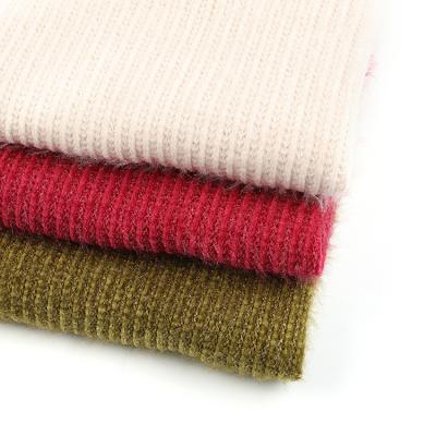 China Tear-Resistant Factory Direct Selling Spun Polyester Spandex Knitted Fabric For Sweaters for sale