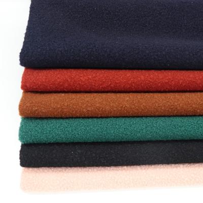 China Tear-resistant 100%polyester anti-pill fleece fabric / fleece with double brushed fabric for coat for sale