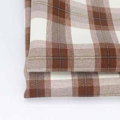 China Hot Selling Wind Proof Product Stretch Cotton Viscous Rayon Plaid Grid Lattice Woven Fabric For Costume for sale