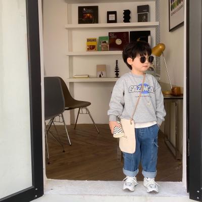 China 2022 QUICK DRY new Japanese style autumn spring middle and big pocket kids casual big boys denim work pants for sale