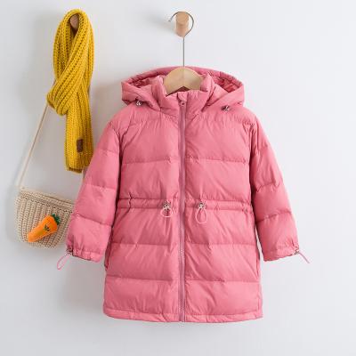 China Wholesale 2022 Winter New Style Stain Solid Casual White Duck Spandex/Polyester Down Girls Extra Heavy Medium Style Down Jacket for sale