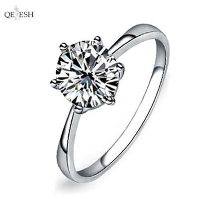 China Viable Qetesh Six Fork Ring Austrian Crystal Zircon Single Diamond Silver Wedding Knuckle Ring Zircon Ring Anniversary Gifts for sale