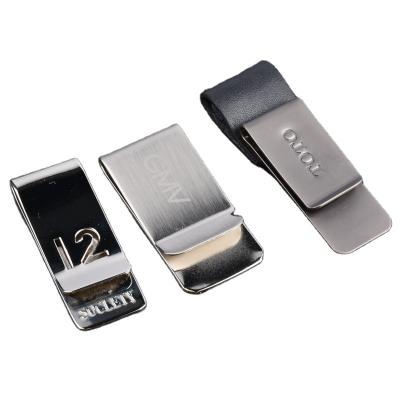 China Factory Customized Supply Multifunctional Money Clip Wallet Men Leather And Metal Money Clip Card Holder for sale