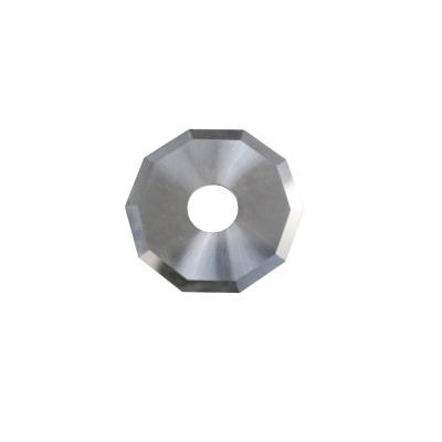 China YIZHOU decagon Cross-edge Tungsten Steel Rotary Cutter Round Blade for Genuine Leather PVC Foam Sheet Cloth for sale