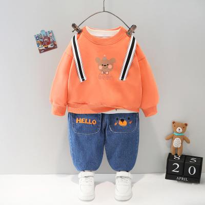 China Casual Cartoon Suits Turn-Down Collar Unisex Letter Printed Other Boys Clothing for sale